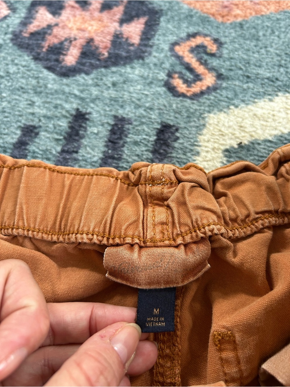 Universal Thread High-Waist Paperbag Shorts — Rust Size M - Picture 3 of 5